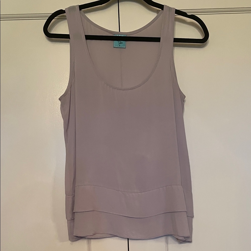 Sleeveless Layered Hem Tank Top - Lavender